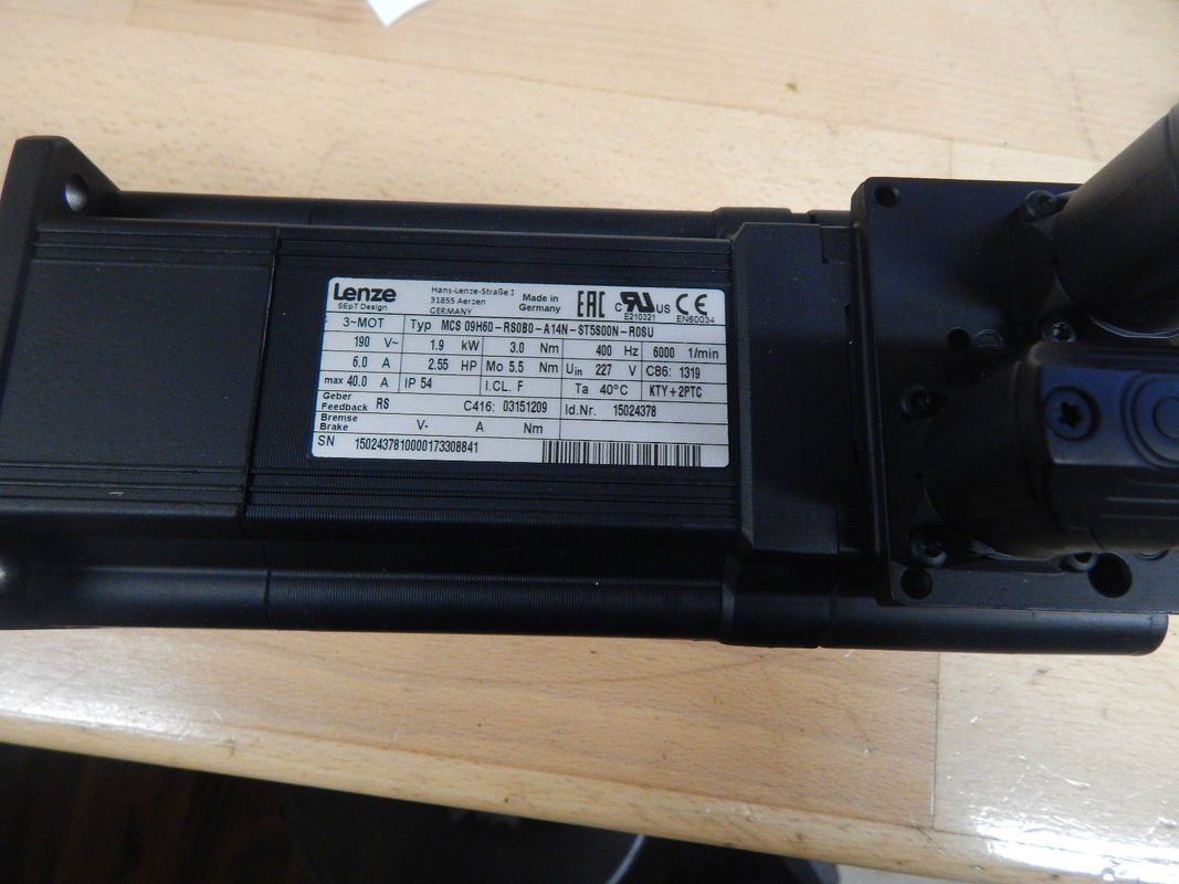 LENZE MCS 09H60-RS0B0-A14N-ST5S00N-R0SU Описание Сервомотор 3.4A 307V 3.8NM