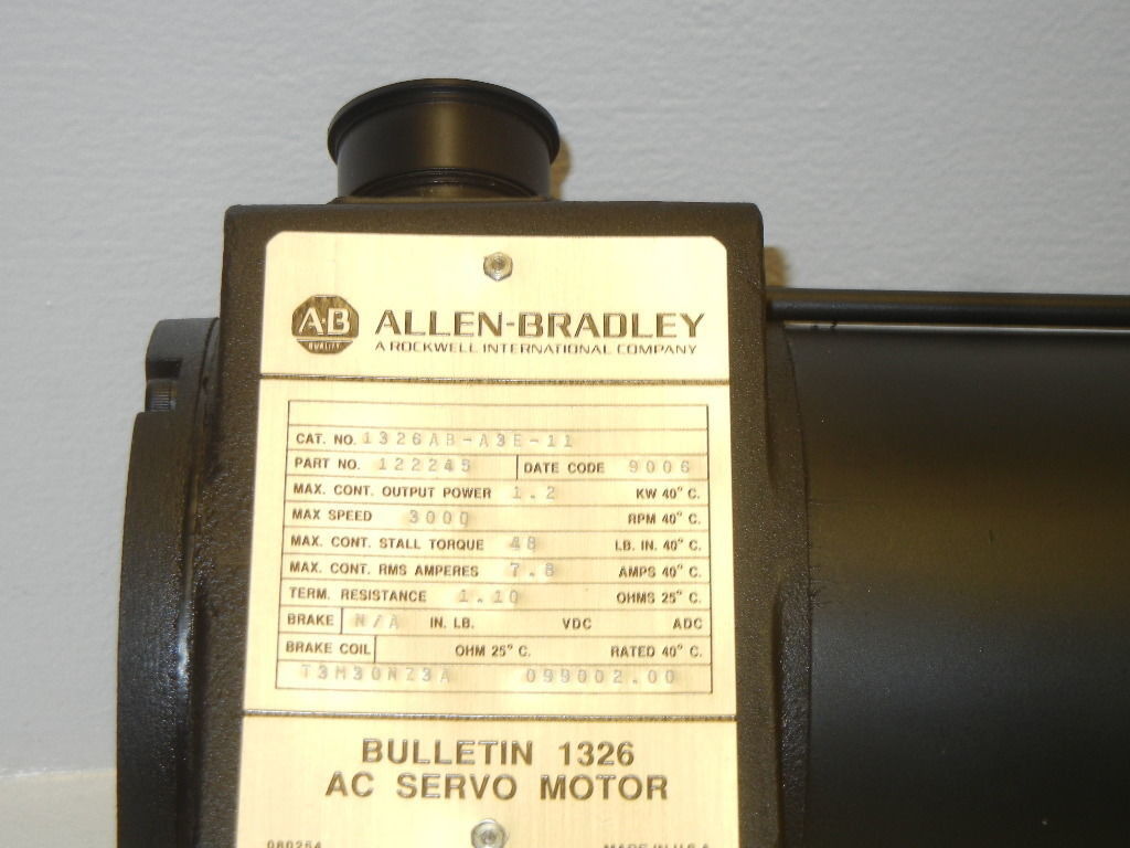 AB 1326AB-A3E-11SERV MTR 48-IN-LB 3K-RPM STD INCH Limit Switch с номинальным напряжением постоянного тока 115V